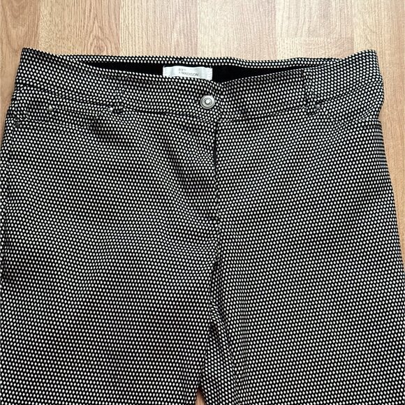 89TH + Madison Black White Small Diamond Print Pants Straight Leg Plus Size 16 - Picture 4 of 8